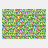 Feuille De Papier Cadeau Fleurs GPS (Devant)