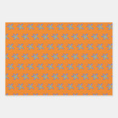 Feuille De Papier Cadeau Fleurs Hawaiiennes Bleues (Devant)