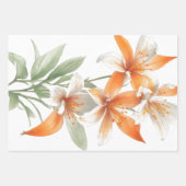 Feuille De Papier Cadeau Fleurs Lily (Devant 3)