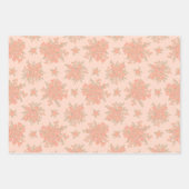 Feuille De Papier Cadeau Fleurs Orange Pêcher Floral (Devant 2)