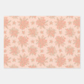Feuille De Papier Cadeau Fleurs Orange Pêcher Floral (Devant)