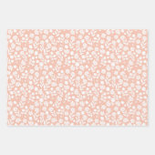 Feuille De Papier Cadeau Fleurs Pastel Papillon Noir (Devant 3)