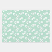 Feuille De Papier Cadeau Fleurs Pastel Papillon Noir (Devant 2)