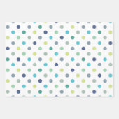 Feuille De Papier Cadeau Fleurs, Résumé Et Pois (Devant 3)