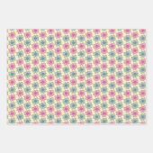 Feuille De Papier Cadeau Fleurs rétro d'été (Devant 2)