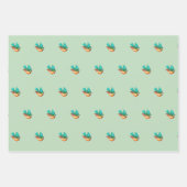 Feuille De Papier Cadeau Fleurs, Roses et bleuets (Devant 3)