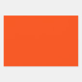 Feuille De Papier Cadeau Fleurs roses et orange chaudes (Devant 2)