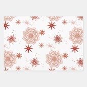 Feuille De Papier Cadeau Fleurs rouges et début (Devant)