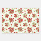 Feuille De Papier Cadeau Fleurs rouges Floral été (Devant)