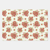 Feuille De Papier Cadeau Fleurs rouges Printemps floral (Devant 2)