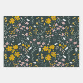 Feuille De Papier Cadeau Fleurs sauvages bohémiens de la moutarde (Devant 3)