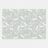 Feuille De Papier Cadeau Fleurs sauvages dessinées à la main motif crayon s (Devant 2)