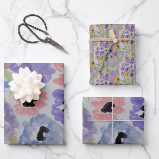 Feuille De Papier Cadeau Fleurs sauvages d'été (Recto)