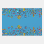 Feuille De Papier Cadeau Fleurs sauvages en verre (Devant)