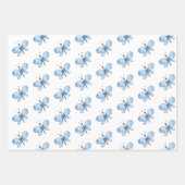 Feuille De Papier Cadeau Fleurs sauvages et papillons élégants (Devant 2)