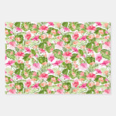 Feuille De Papier Cadeau Fleurs tropicales (Devant 2)