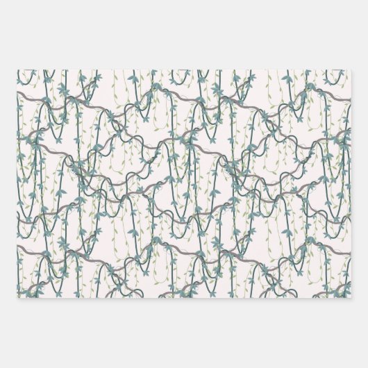 Feuille De Papier Cadeau Fleurs tropicales (Devant 2)