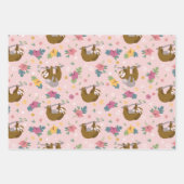 Feuille De Papier Cadeau Fleurs tropicales (Devant)