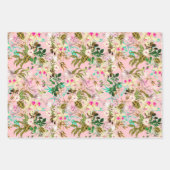 Feuille De Papier Cadeau Fleurs tropicales motif floral hawaïen (Devant 2)