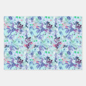 Feuille De Papier Cadeau Fleurs tropicales motif floral hawaïen (Devant)