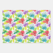 Feuille De Papier Cadeau Fleurs tropicales sans couture motif (Devant)