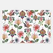 Feuille De Papier Cadeau Fleurs ukrainiennes décoratives (Devant)