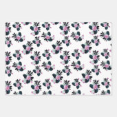 Feuille De Papier Cadeau Fleurs violettes uniques (Devant 2)