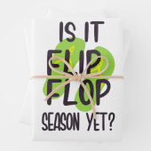 Feuille De Papier Cadeau Flip flop (En situation)
