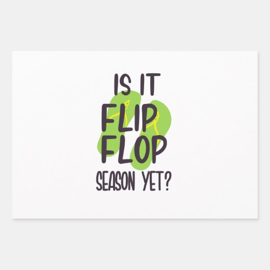 Feuille De Papier Cadeau Flip flop (Devant)