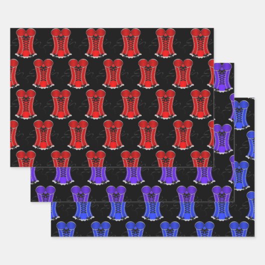 Feuille De Papier Cadeau Flirty Corset Collection Motif (Lot)