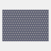 Feuille De Papier Cadeau Flocon de neige bleu (Devant 3)