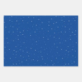Feuille De Papier Cadeau Flocon de neige de script joyeux Bleu et blanc Vac (Devant 3)