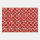 Feuille De Papier Cadeau Flocon de neige en rouge (Devant 2)