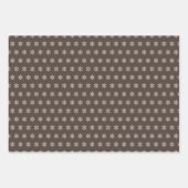 Feuille De Papier Cadeau Flocon de neige marron (Devant 3)