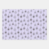 Feuille De Papier Cadeau Flocon de neige moderne et mignonne Noël (Devant 3)