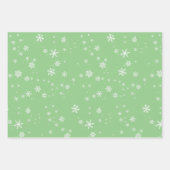 Feuille De Papier Cadeau Flocon de neige rouge beige noir vert Noël (Devant 3)