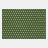 Feuille De Papier Cadeau Flocon de neige vert (Devant 3)