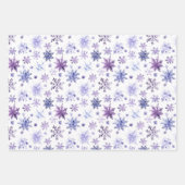 Feuille De Papier Cadeau Flocon de neige violet (Devant 2)