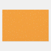 Feuille De Papier Cadeau Flocons de neige de script joyeux Orange Vacances (Devant 3)