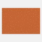 Feuille De Papier Cadeau Flocons de neige de script joyeux Orange Vacances  (Devant 3)