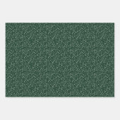 Feuille De Papier Cadeau Flocons Vertes Vacances (Devant 2)