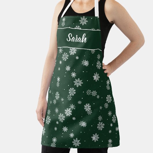 Feuille De Papier Cadeau Flocons Vertes Vacances