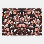 Feuille De Papier Cadeau Floral Abstrait moderne (Devant 3)