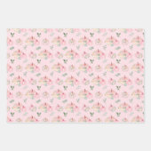 Feuille De Papier Cadeau Floral Citrouille rose (Devant 2)