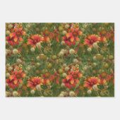 Feuille De Papier Cadeau Floral d'été (Devant)