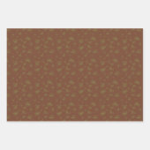 Feuille De Papier Cadeau Floral féminin et rayures (Devant 3)