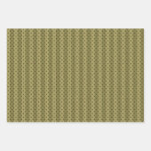 Feuille De Papier Cadeau Floral féminin et rayures (Devant 2)