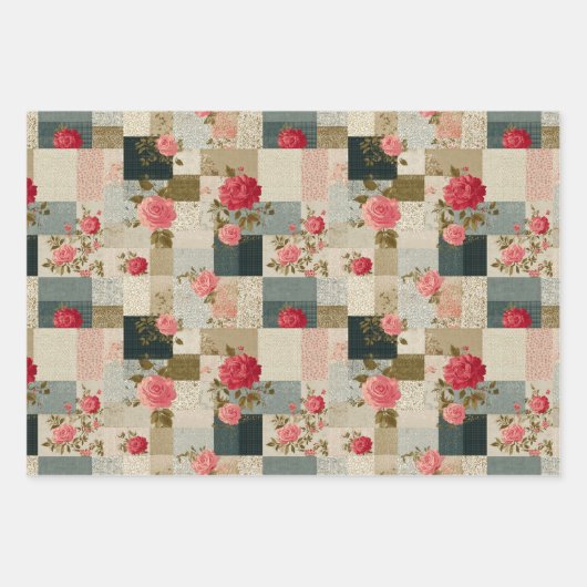 Feuille De Papier Cadeau Floral Fushion (Devant)