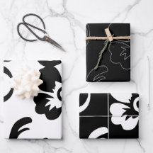 Floral noir et blanc