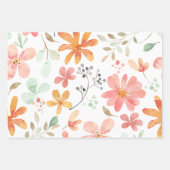 Feuille De Papier Cadeau Floral Pastel Motif Tranquillité (Devant 2)